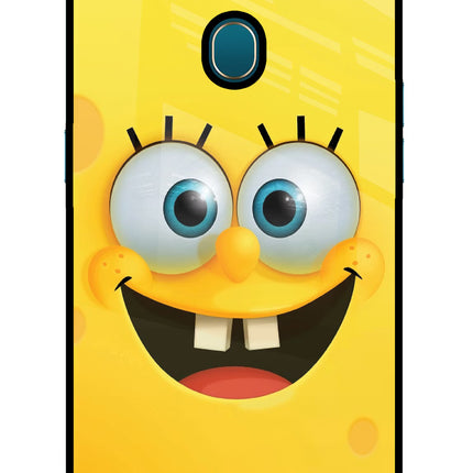 Sponge 1 Oppo A7/A5s/A12 Glass Case Back Cover by Casekaro
