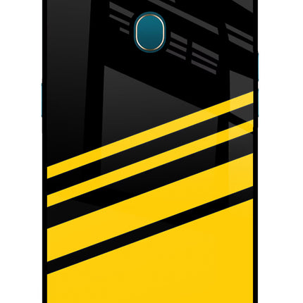 Yellow Shades Oppo A7/A5s/A12 Glass Case Back Cover by Casekaro