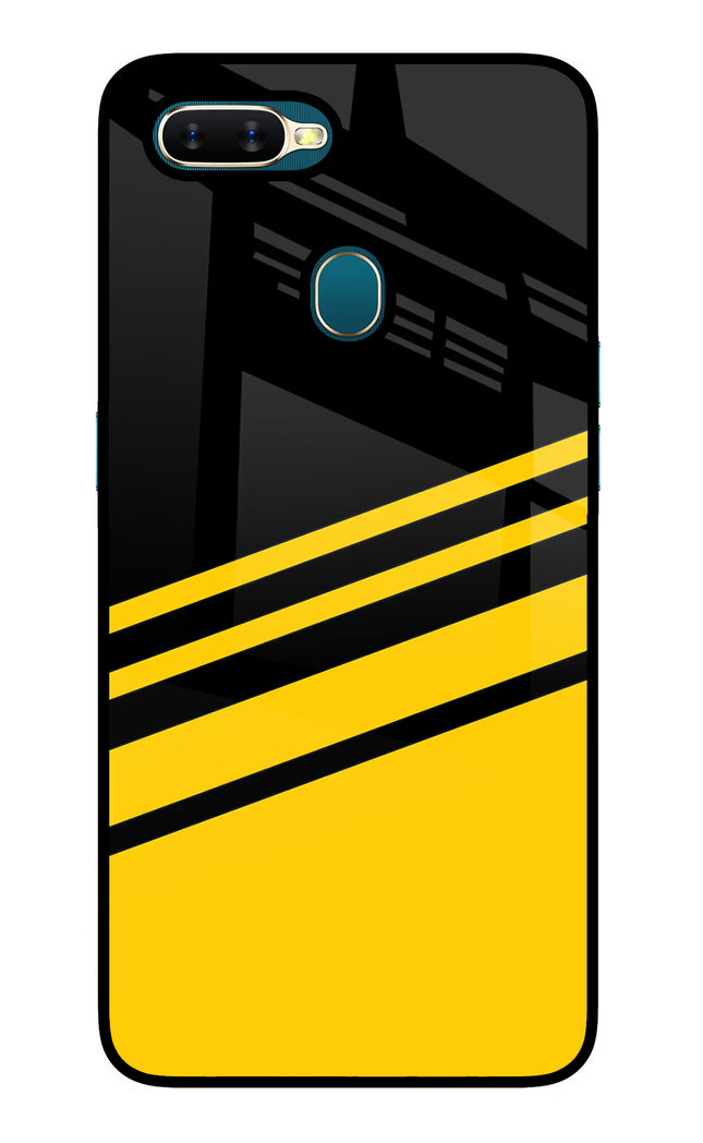 Yellow Shades Oppo A7/A5s/A12 Glass Case Back Cover by Casekaro