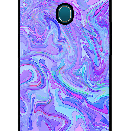 Glitter Oppo A7/A5s/A12 Glass Case Back Cover by Casekaro