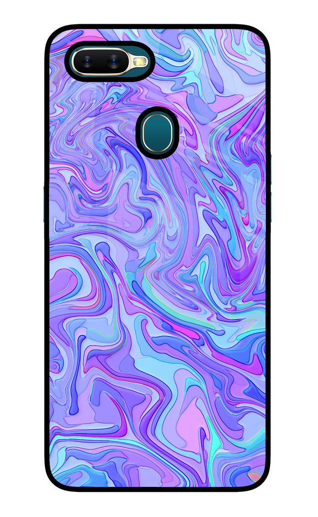 Glitter Oppo A7/A5s/A12 Glass Case Back Cover by Casekaro