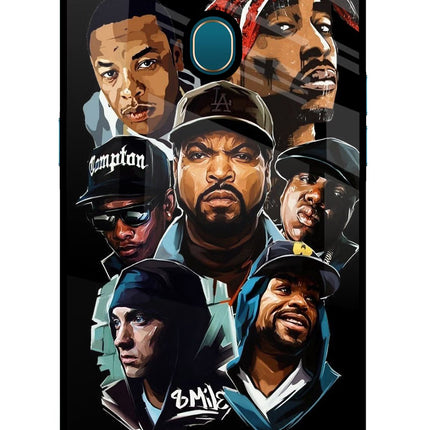 Rappers Oppo A7/A5s/A12 Glass Case Back Cover by Casekaro