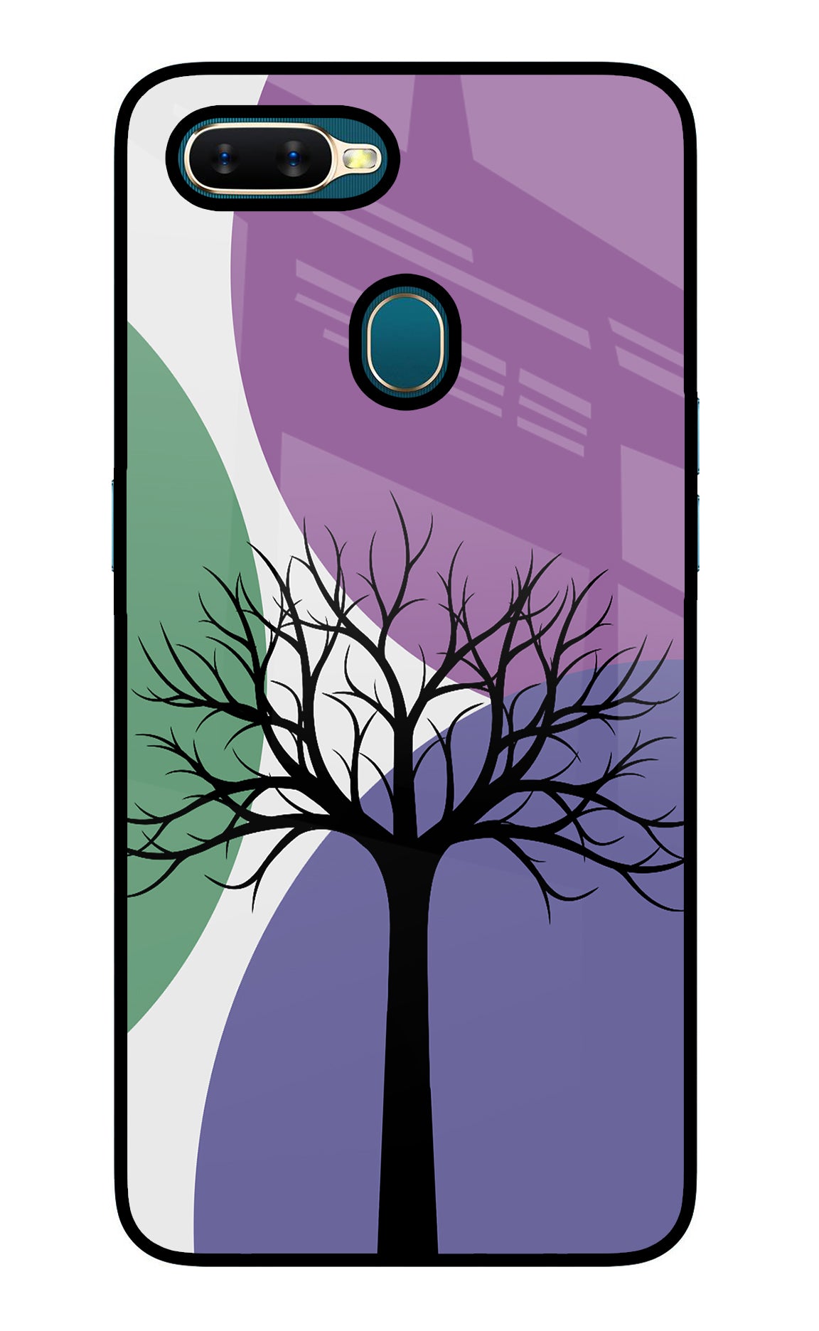 Tree Art Oppo A7/A5s/A12 Glass Case