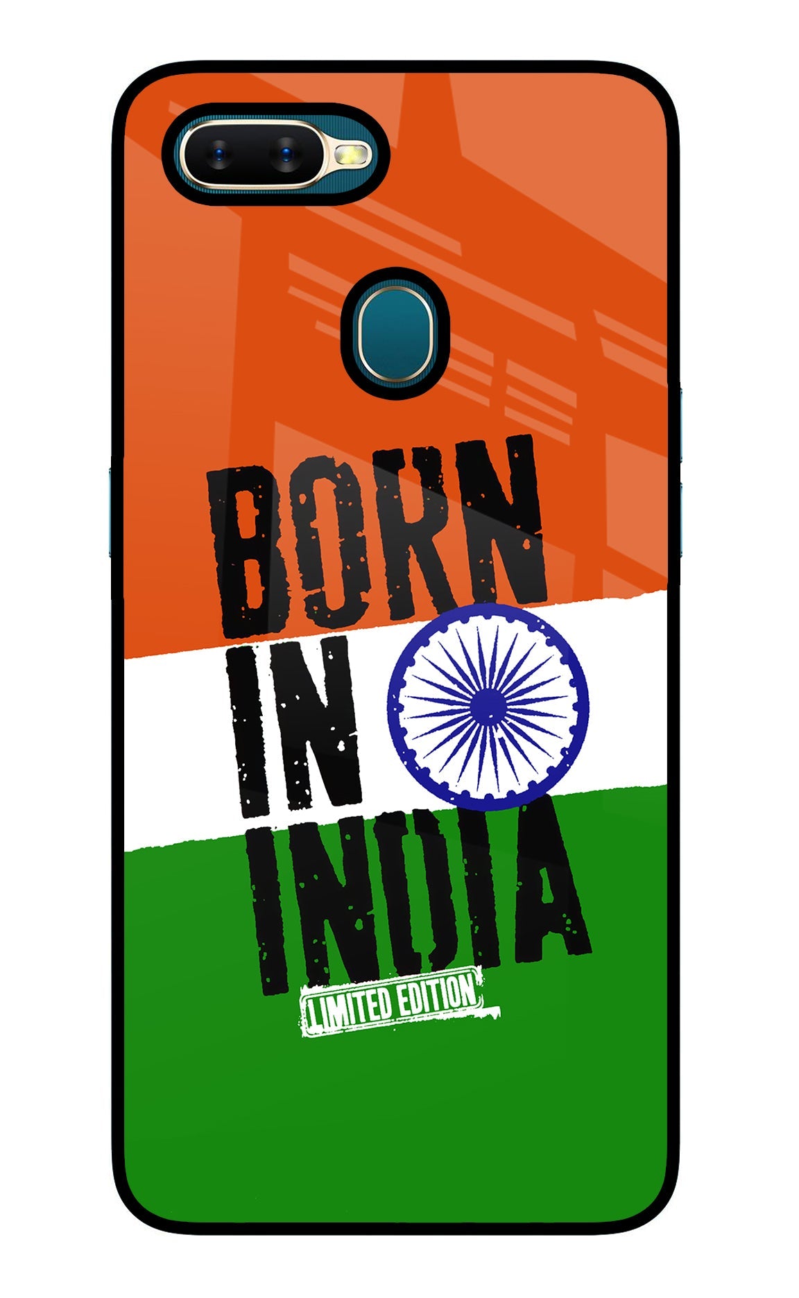 Born in India Oppo A7/A5s/A12 Glass Case