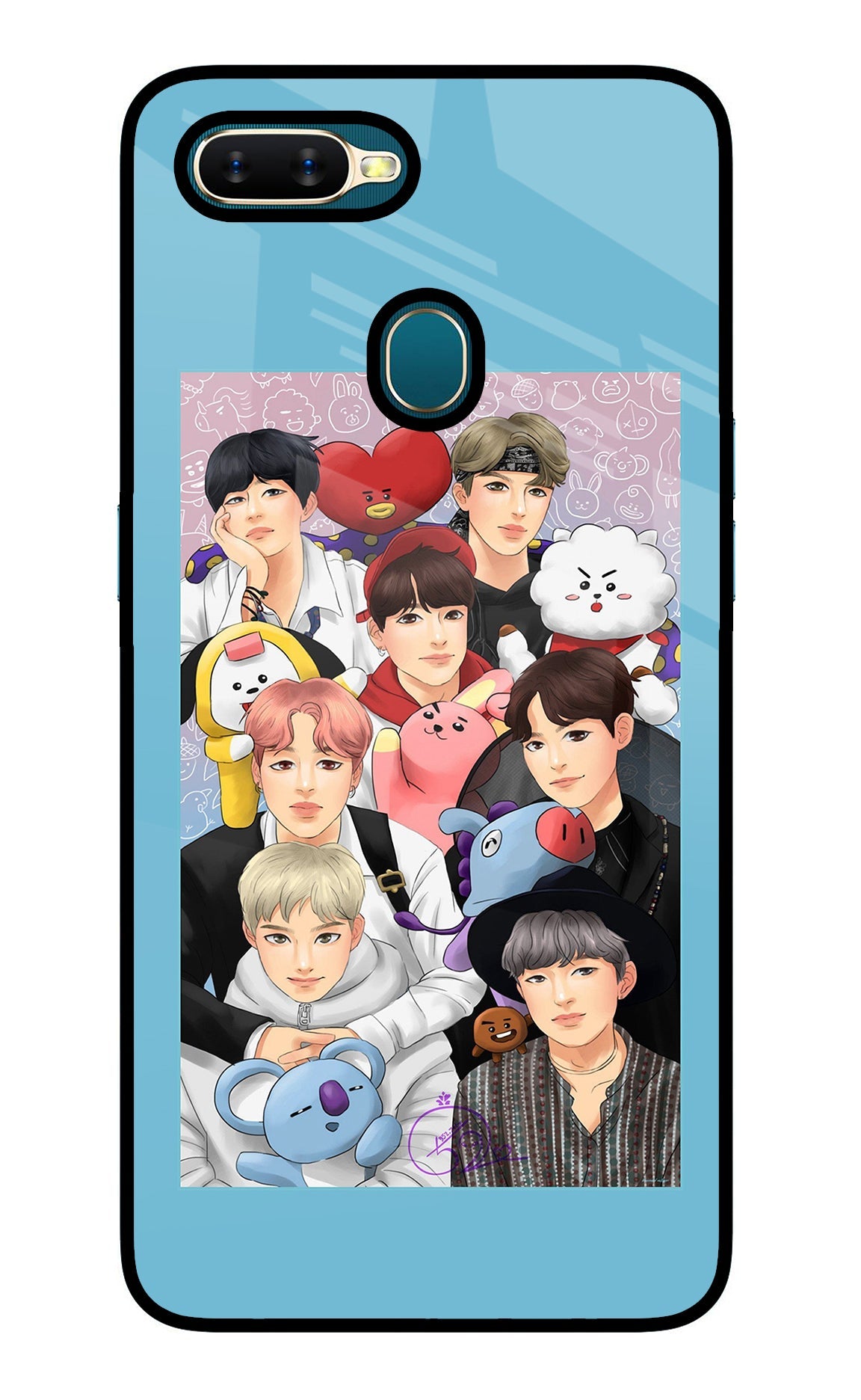 BTS with animals Oppo A7/A5s/A12 Back Cover