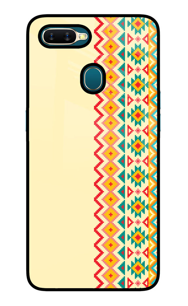 Ethnic Seamless Oppo A7/A5s/A12 Glass Case Back Cover by Casekaro