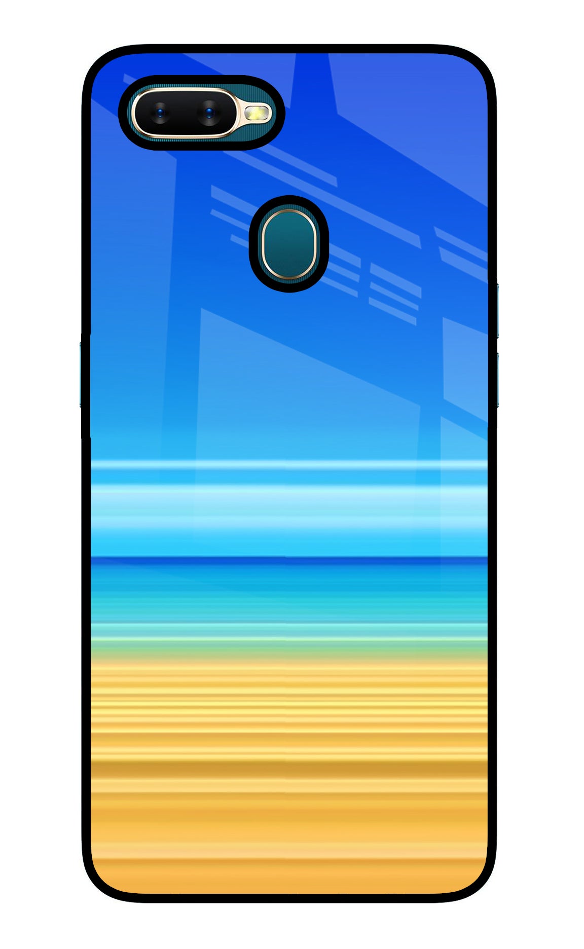 Beach Art Oppo A7/A5s/A12 Glass Case
