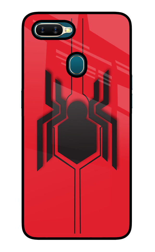 Spider Oppo A7/A5s/A12 Glass Case Back Cover by Casekaro