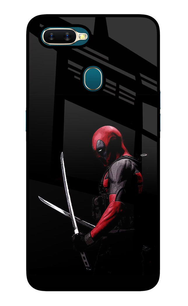 Deadpool Oppo A7/A5s/A12 Glass Case Back Cover by Casekaro