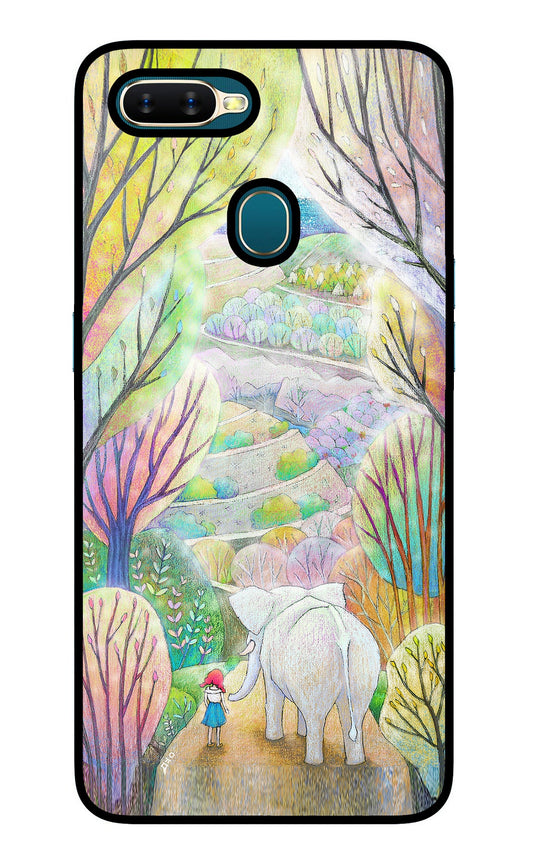 Nature Painting Oppo A7/A5s/A12 Glass Case