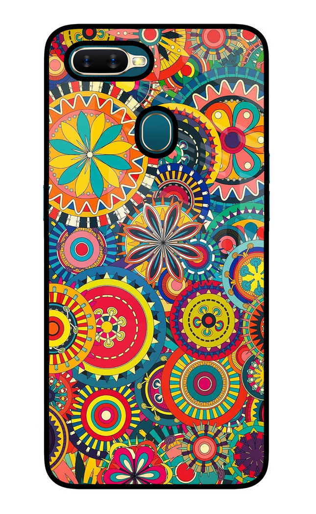Gol Gol Art Oppo A7/A5s/A12 Glass Case Back Cover by Casekaro