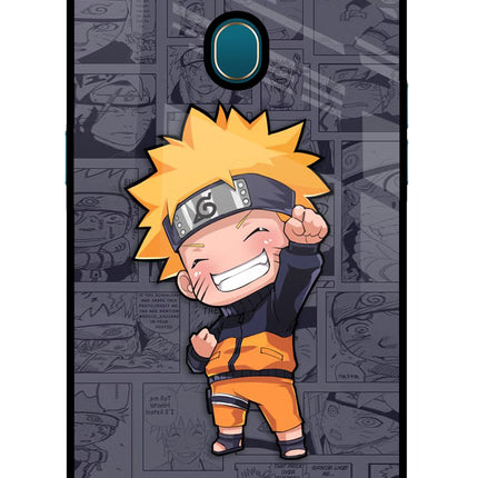 Chota Naruto Oppo A7/A5s/A12 Glass Case Back Cover by Casekaro