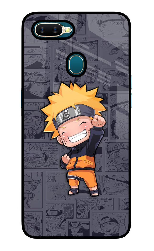 Chota Naruto Oppo A7/A5s/A12 Glass Case Back Cover by Casekaro