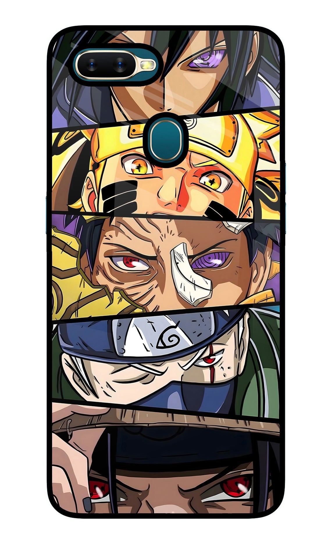 Naruto Character Oppo A7/A5s/A12 Glass Case