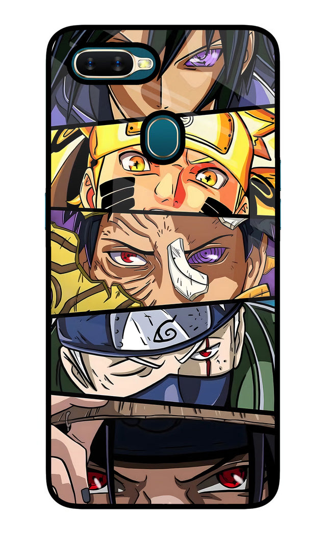 Naruto Character Oppo A7/A5s/A12 Glass Case Back Cover by Casekaro