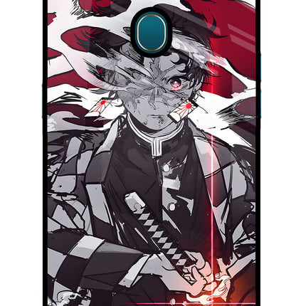 Demon Slayer Oppo A7/A5s/A12 Glass Case