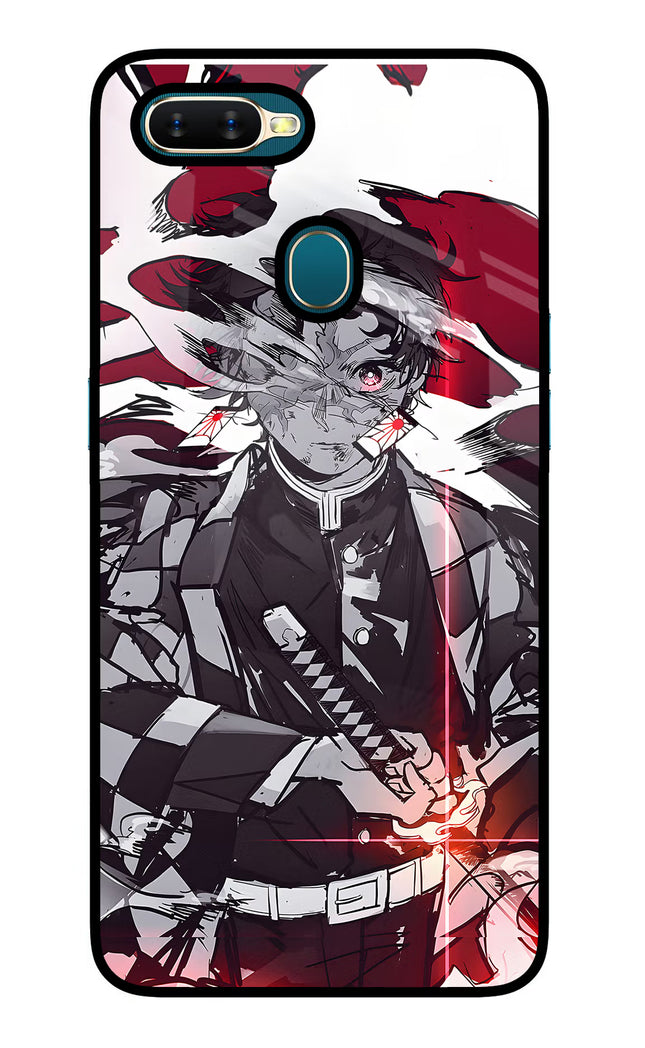 Demon Slayer Oppo A7/A5s/A12 Glass Case Back Cover by Casekaro