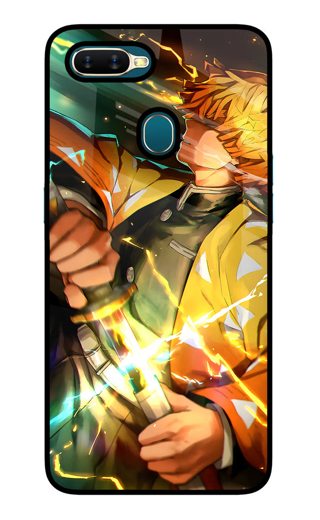 Demon Slayer Oppo A7/A5s/A12 Glass Case Back Cover by Casekaro