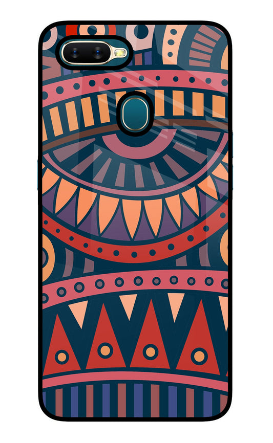 African Culture Design Oppo A7/A5s/A12 Glass Case