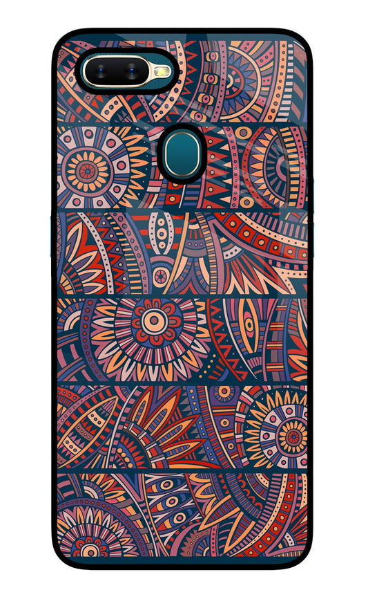 African Culture Design Oppo A7/A5s/A12 Glass Case