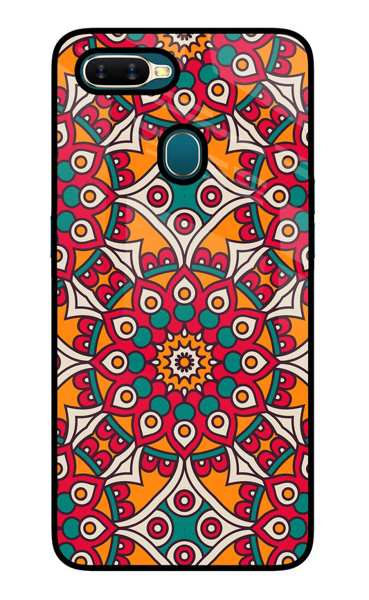 Mandala Art Oppo A7/A5s/A12 Glass Case