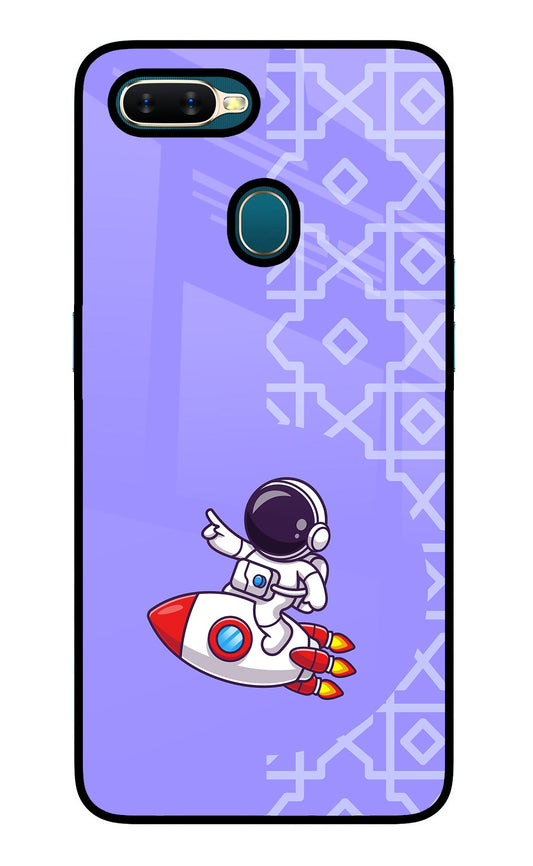 Cute Astronaut Oppo A7/A5s/A12 Glass Case