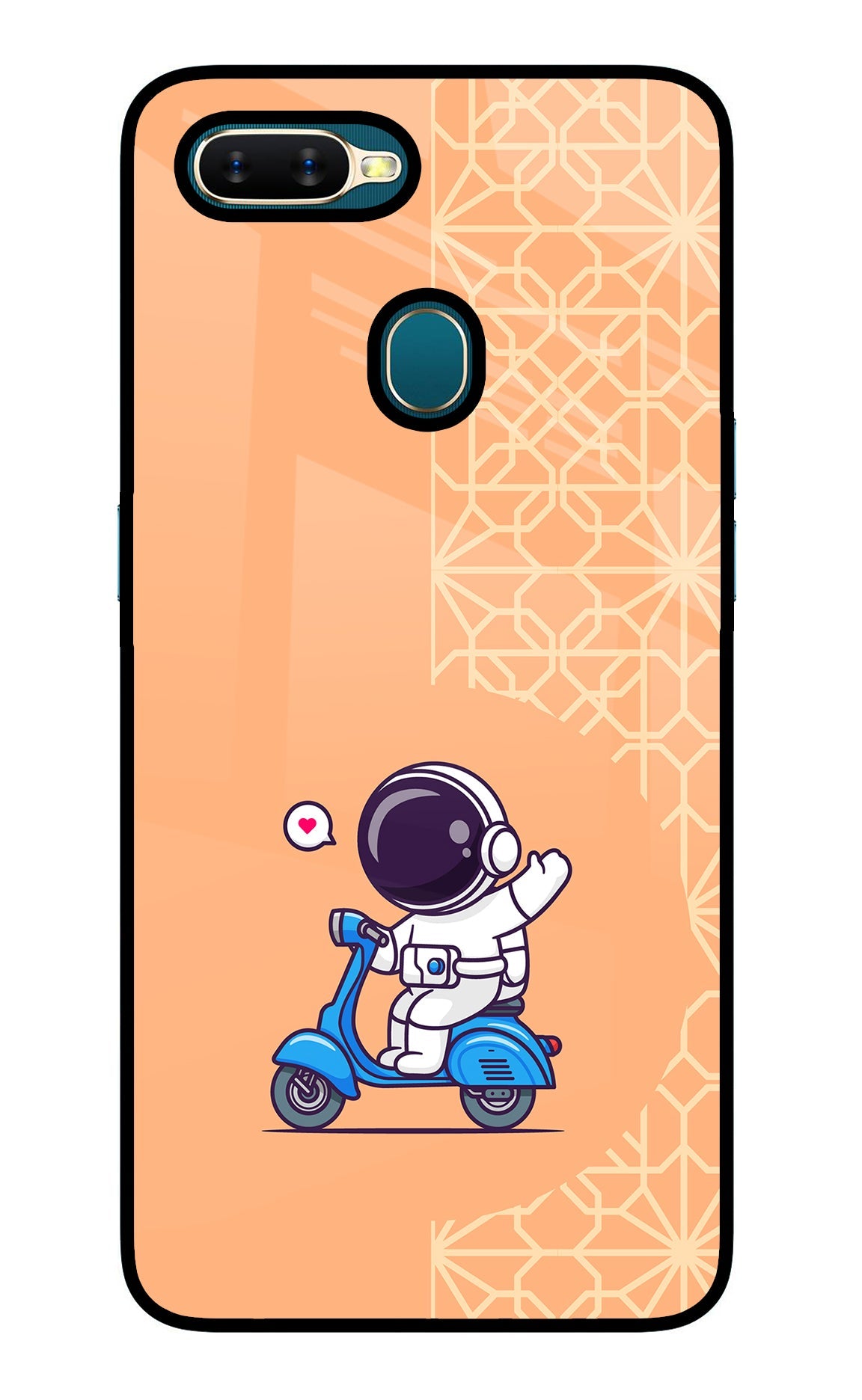 Cute Astronaut Riding Oppo A7/A5s/A12 Back Cover