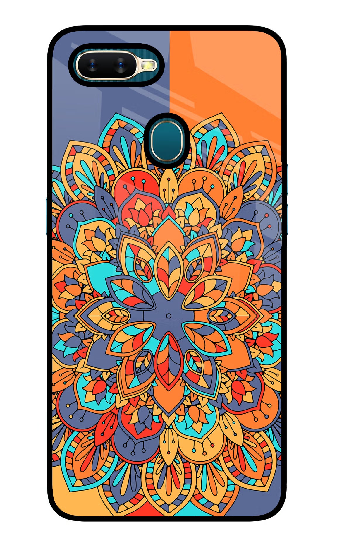 Color Mandala Oppo A7/A5s/A12 Glass Case