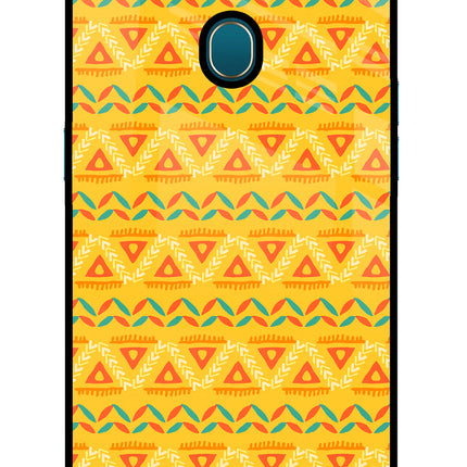 Tribal Pattern Oppo A7/A5s/A12 Glass Case Back Cover by Casekaro