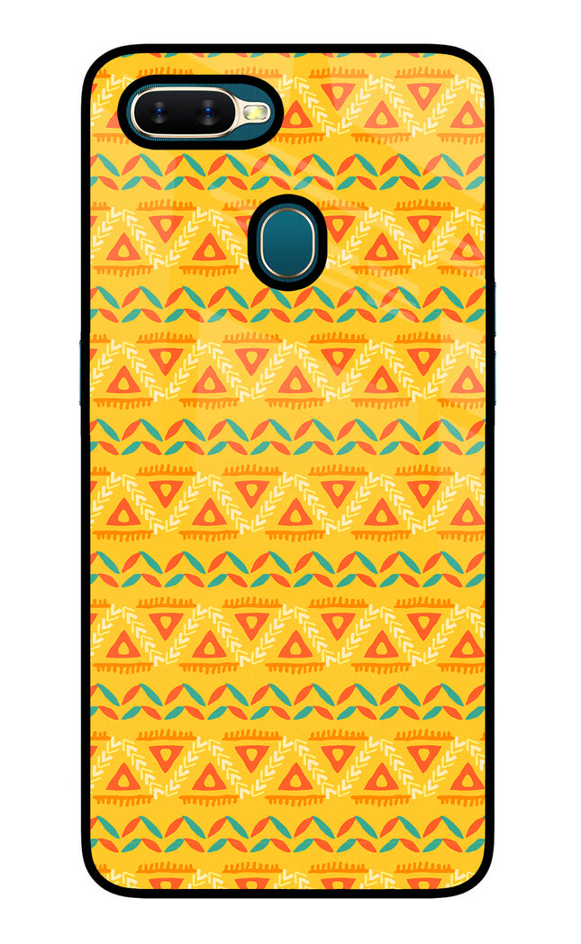 Tribal Pattern Oppo A7/A5s/A12 Glass Case Back Cover by Casekaro