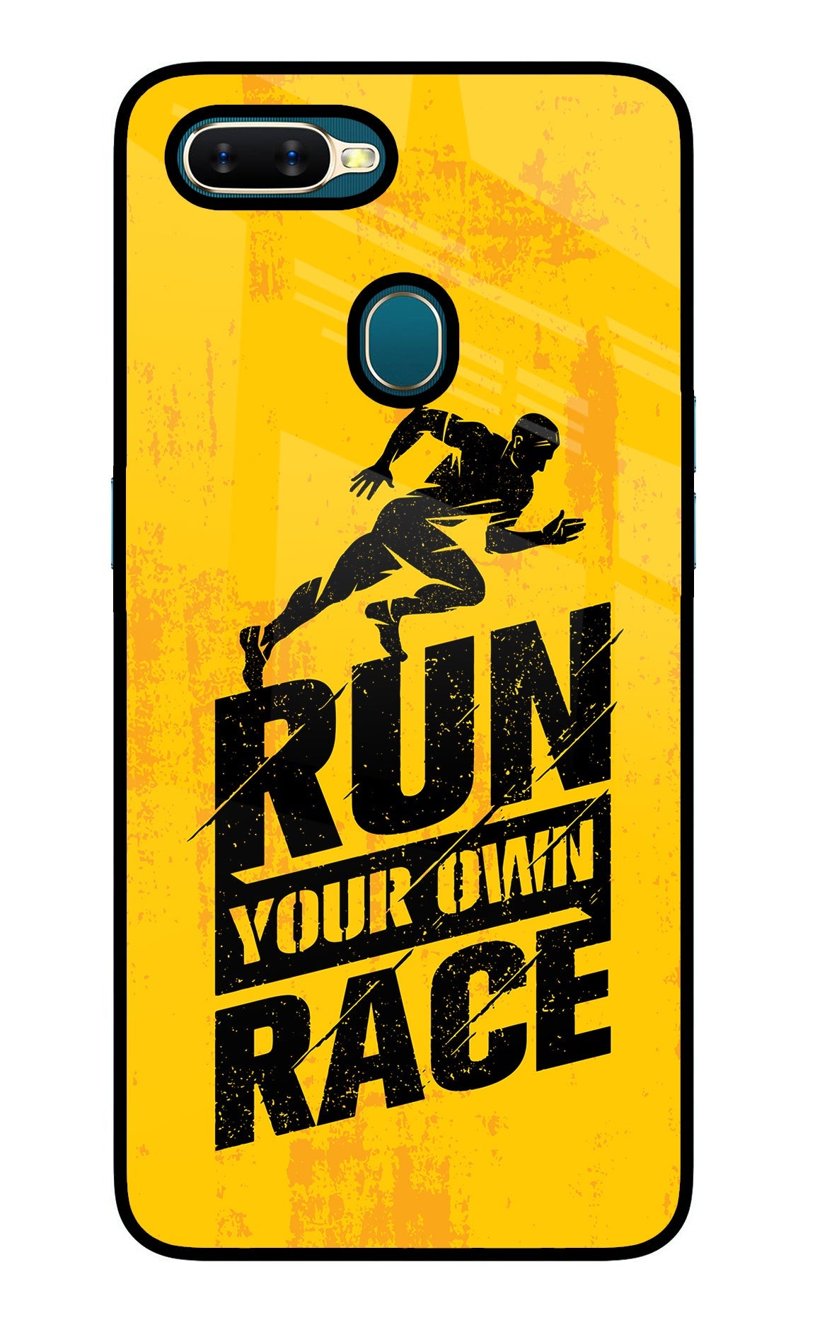 Run Your Own Race Oppo A7/A5s/A12 Glass Case