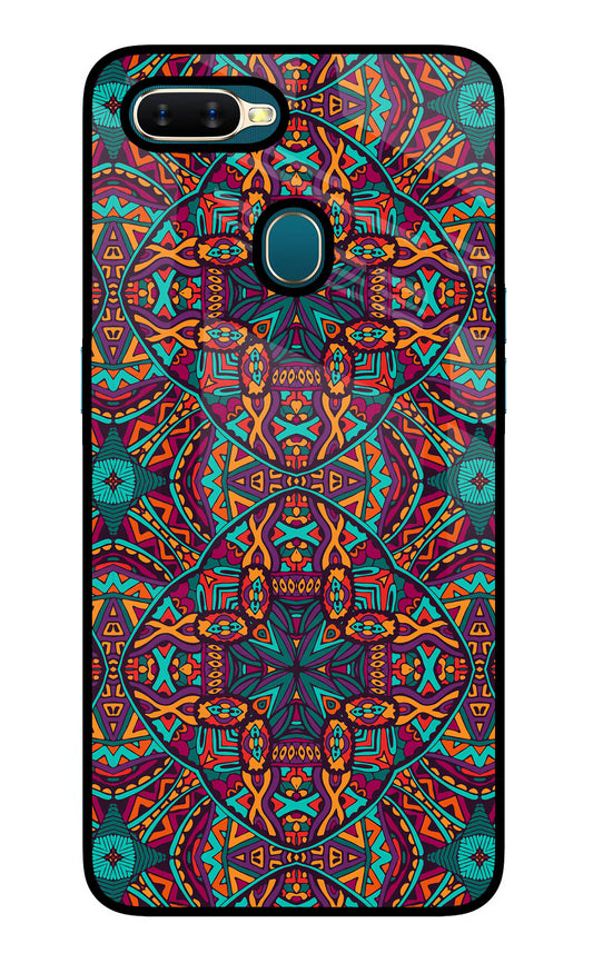 Colour Mandala Oppo A7/A5s/A12 Glass Case