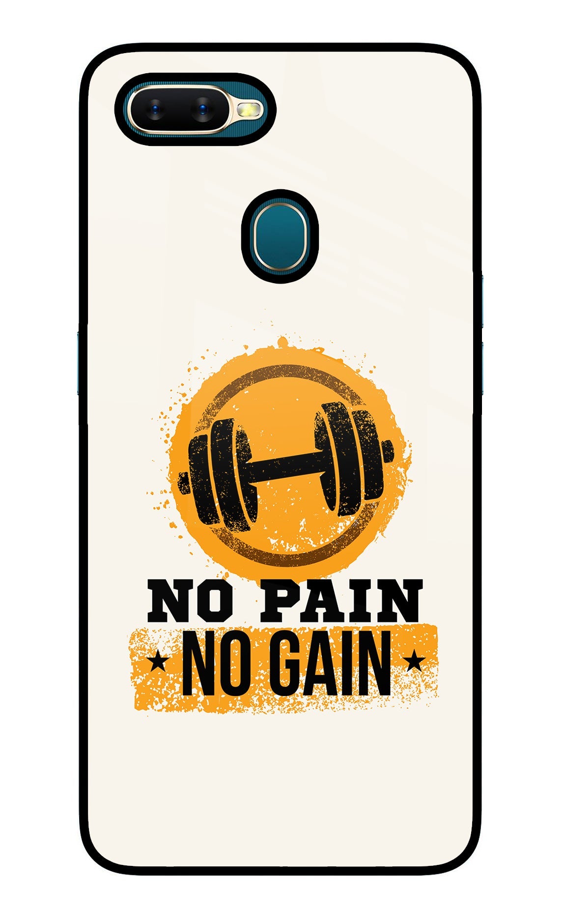 No Pain No Gain Oppo A7/A5s/A12 Glass Case