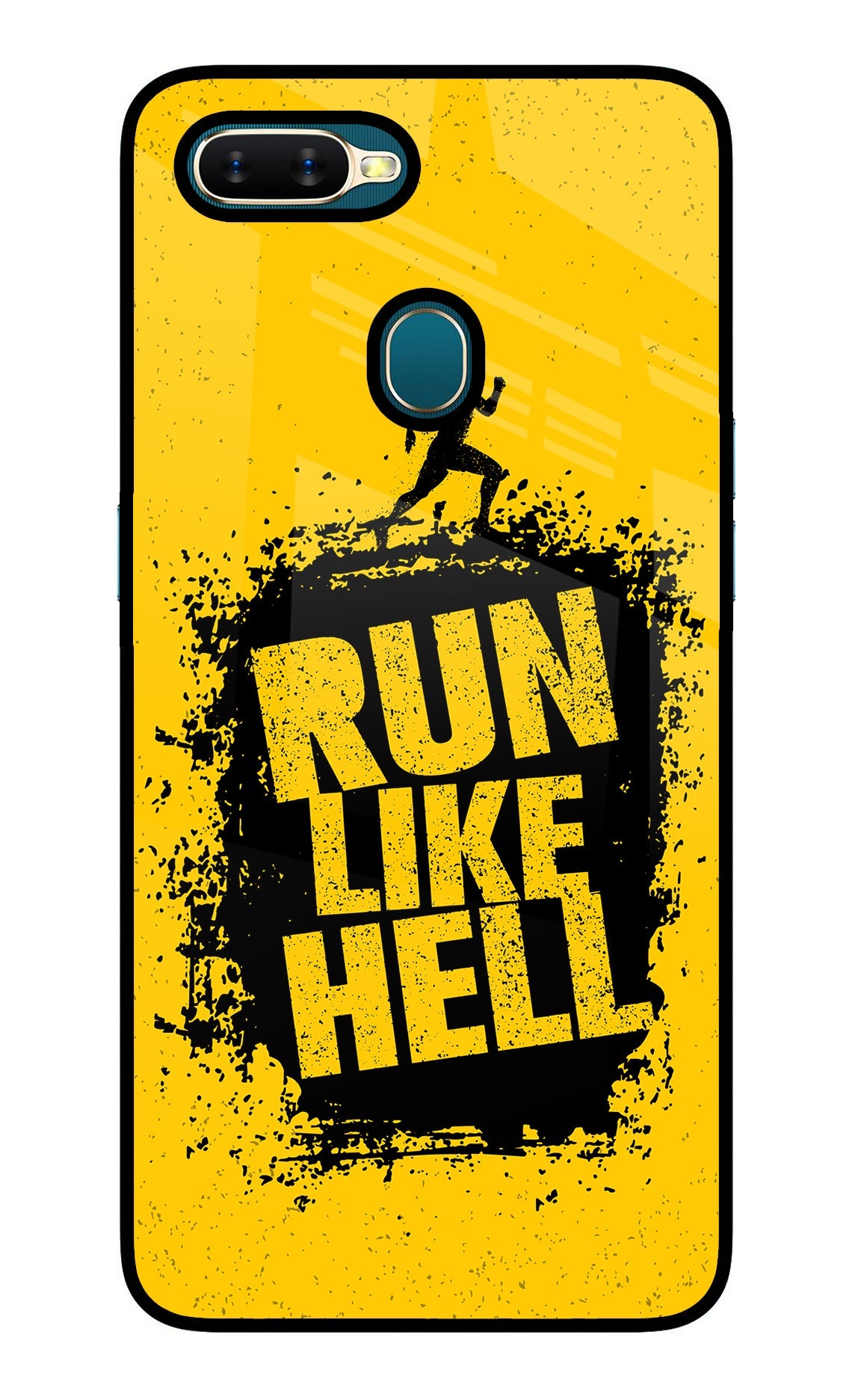 Run Like Hell Oppo A7/A5s/A12 Glass Case