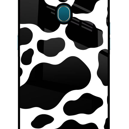 Cow Spots Oppo A7/A5s/A12 Glass Case Back Cover by Casekaro