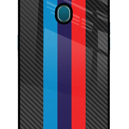 BMW Stripes Pattern Oppo A7/A5s/A12 Glass Case