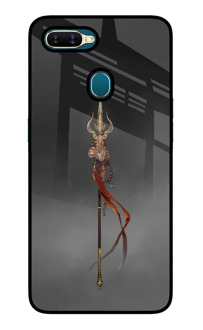 Shiv Trishul Oppo A7/A5s/A12 Glass Case Back Cover by Casekaro