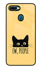 Ew People Catitude Oppo A7/A5s/A12 Glass Case