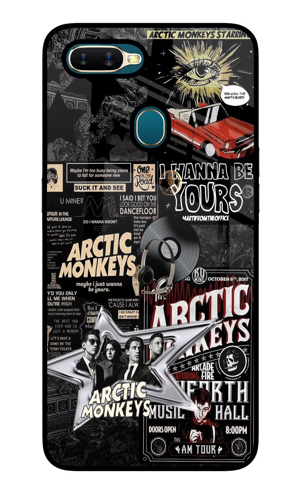 Arctic Monkeys Oppo A7/A5s/A12 Glass Case Back Cover by Casekaro