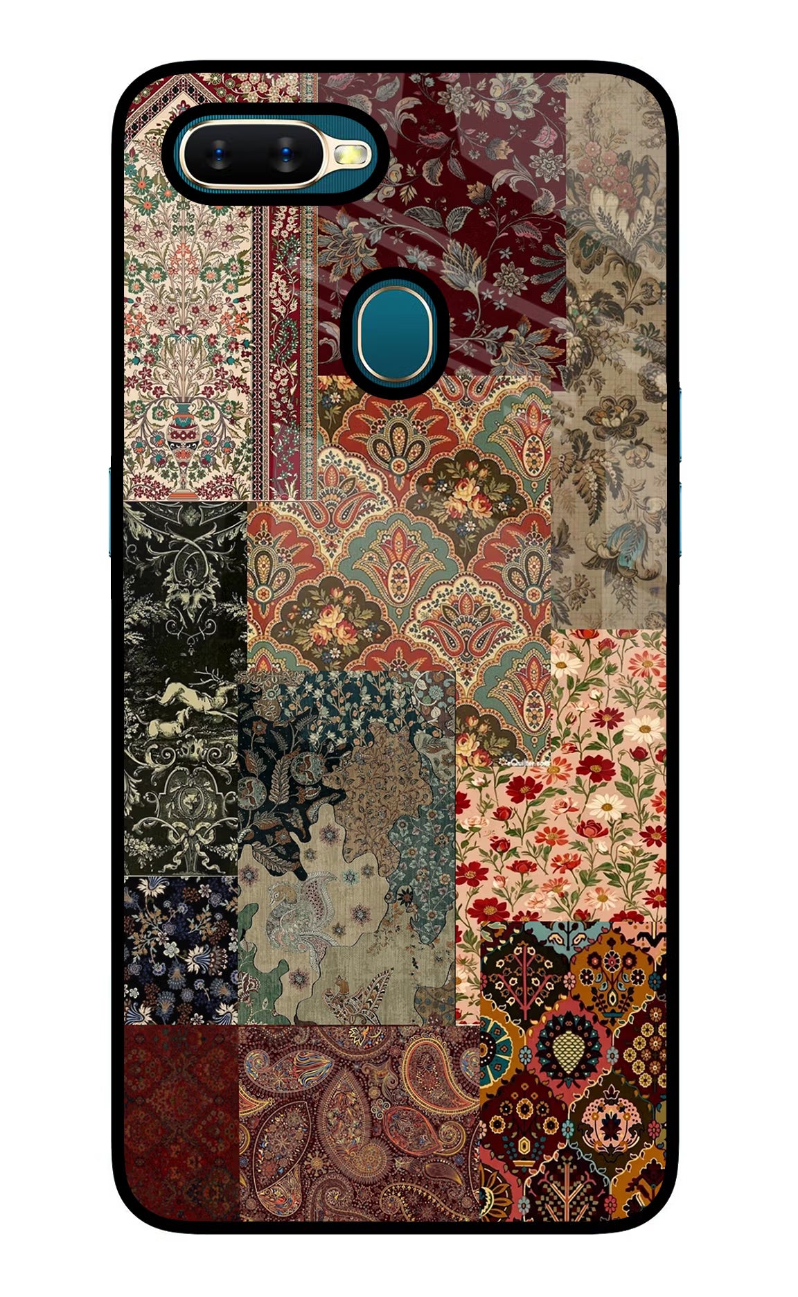 Desi Print Oppo A7/A5s/A12 Glass Case Back Cover by Casekaro