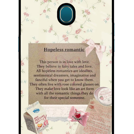 Hopeless Romantic Oppo A7/A5s/A12 Glass Case Back Cover by Casekaro