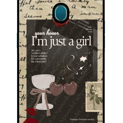 I am just a girl Oppo A7/A5s/A12 Glass Case Back Cover by Casekaro