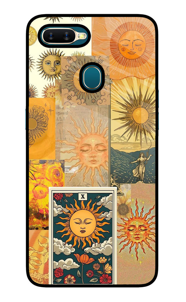Sun Oppo A7/A5s/A12 Glass Case Back Cover by Casekaro