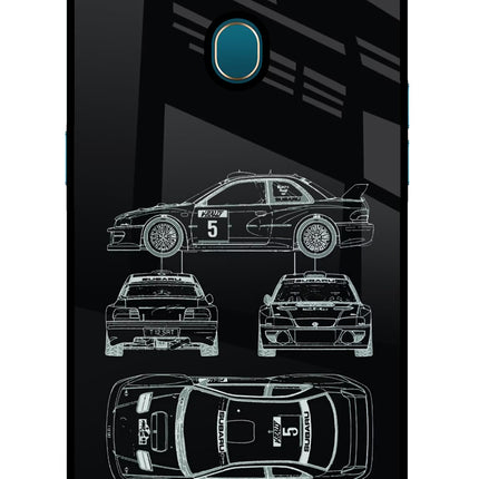 WRC'99 Oppo A7/A5s/A12 Glass Case Back Cover by Casekaro