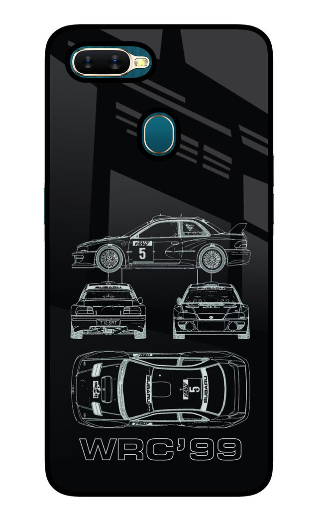 WRC'99 Oppo A7/A5s/A12 Glass Case Back Cover by Casekaro