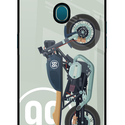 Classic Cafe Racer 99 Oppo A7/A5s/A12 Glass Case Back Cover by Casekaro