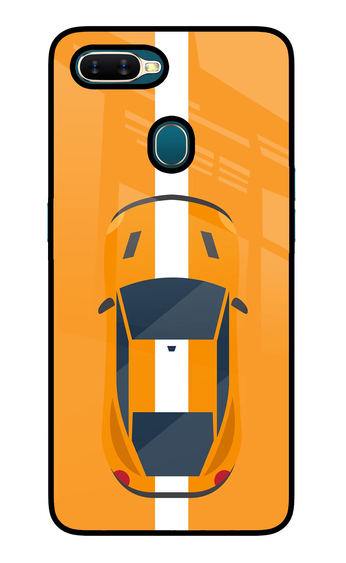 Highway Pursuit Oppo A7/A5s/A12 Glass Case Back Cover by Casekaro