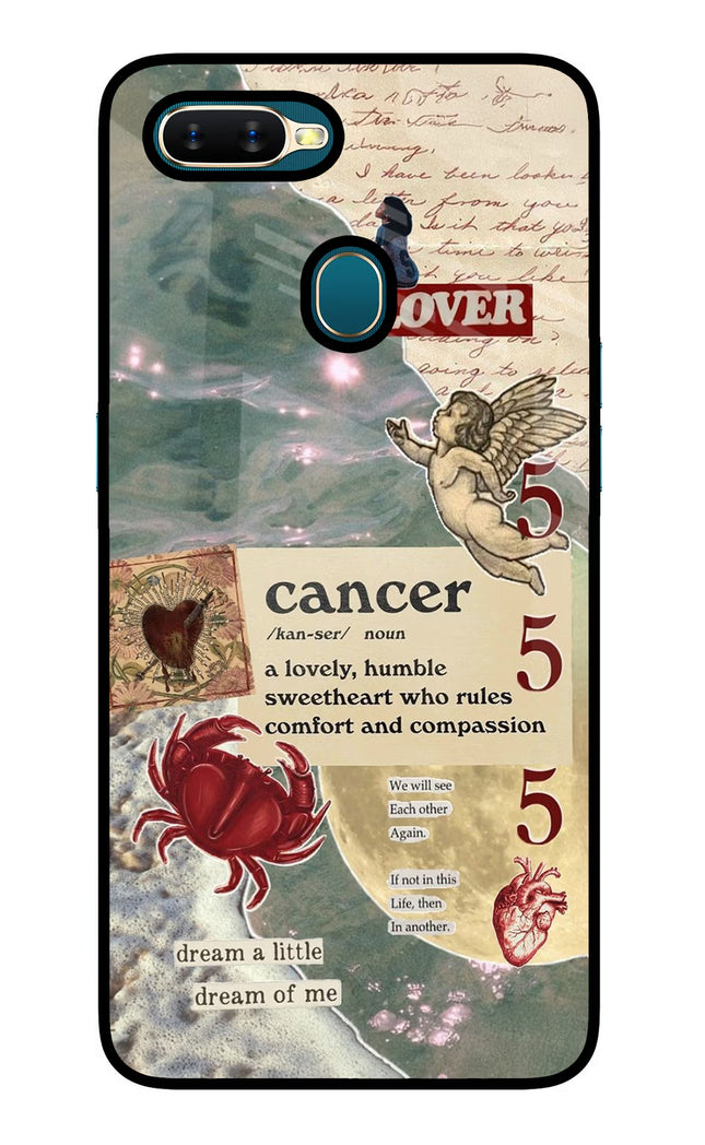Cancer Zodiac Oppo A7/A5s/A12 Glass Case Back Cover by Casekaro