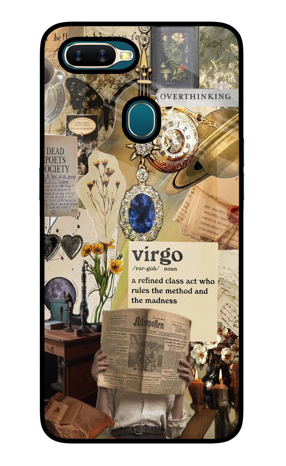 Virgo Zodiac Oppo A7/A5s/A12 Glass Case Back Cover by Casekaro