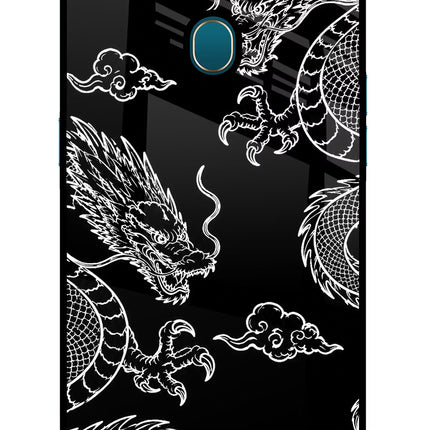 Twin Dragons Oppo A7/A5s/A12 Glass Case Back Cover by Casekaro
